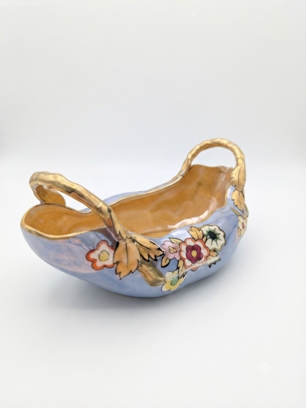 1920s-30s Noritake Hand-Painted Dish Gold Trim Morimura Era